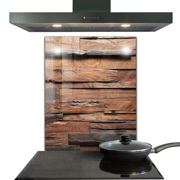 Oven splashback Rustic wood texture