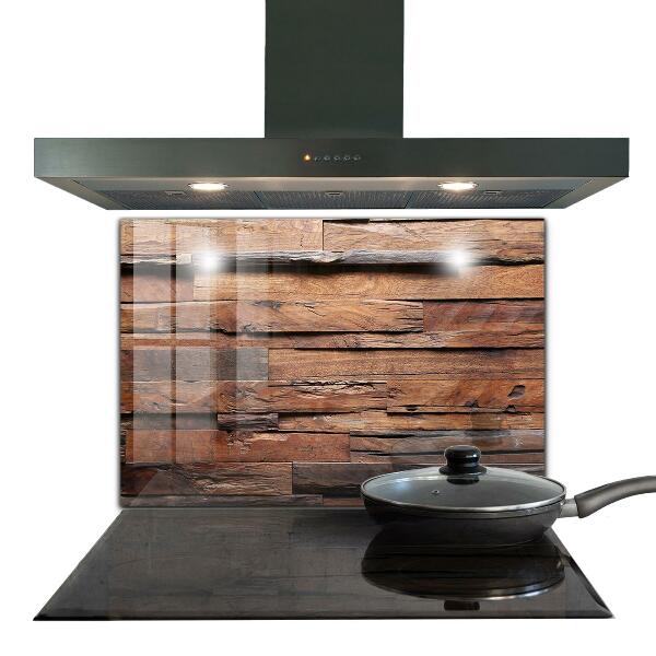 Oven splashback Rustic wood texture