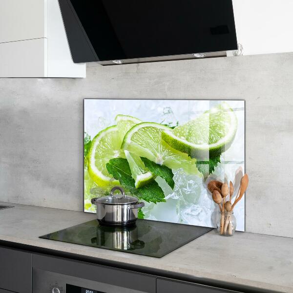 Kitchen wall panels Citrus refreshing limes
