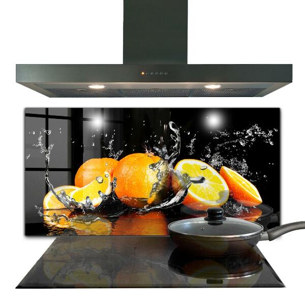 Kitchen wall panels Juicy oranges