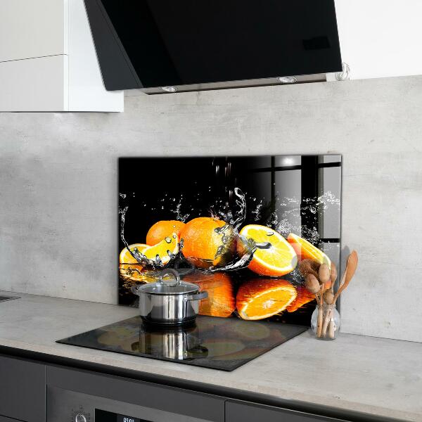 Kitchen wall panels Juicy oranges