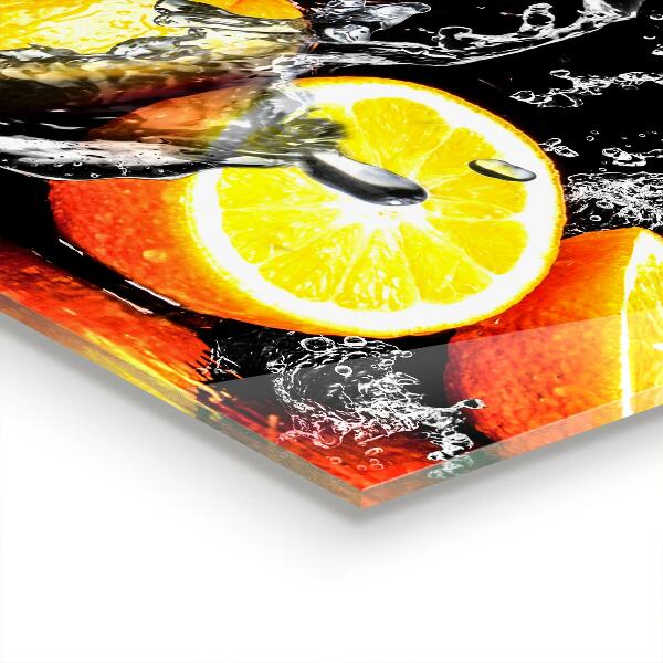 Kitchen wall panels Juicy oranges