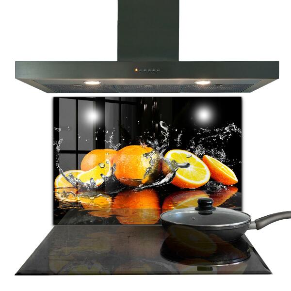 Kitchen wall panels Juicy oranges