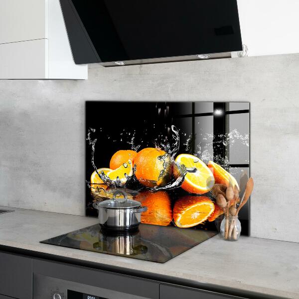 Kitchen wall panels Juicy oranges