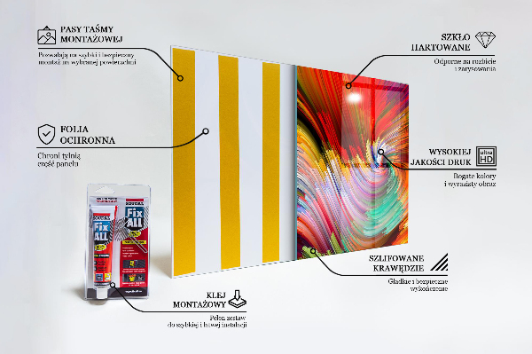 Kitchen wall panels Energetic color mix