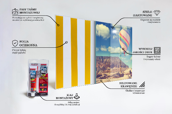 Kitchen glass panel Cappadocia balloons türkiye