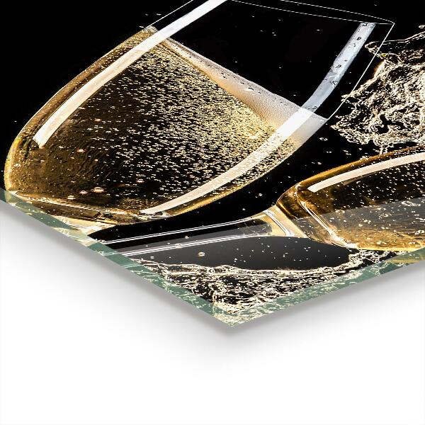 Kitchen wall panels Champagne night toast