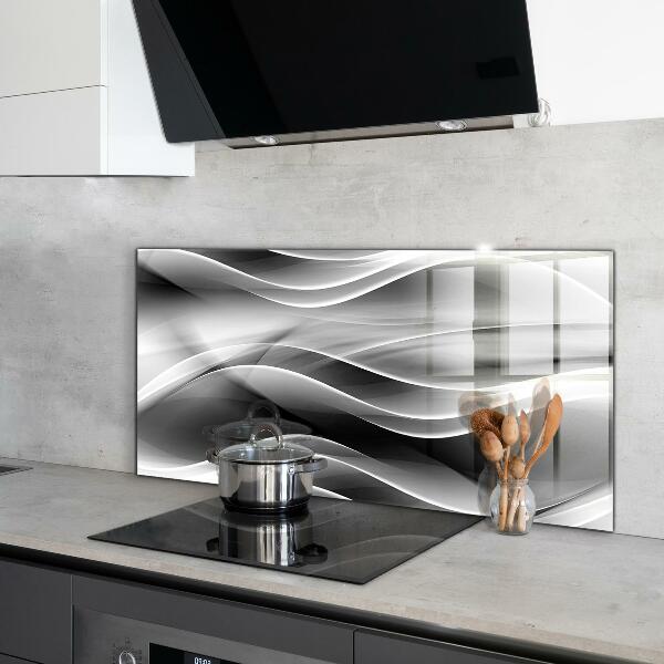 Kitchen wall panels Waves abstraction