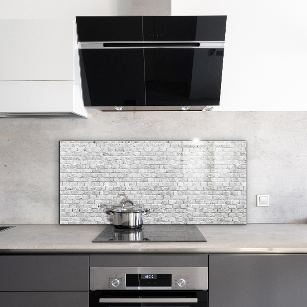 Oven splashback Gray brick natural stone