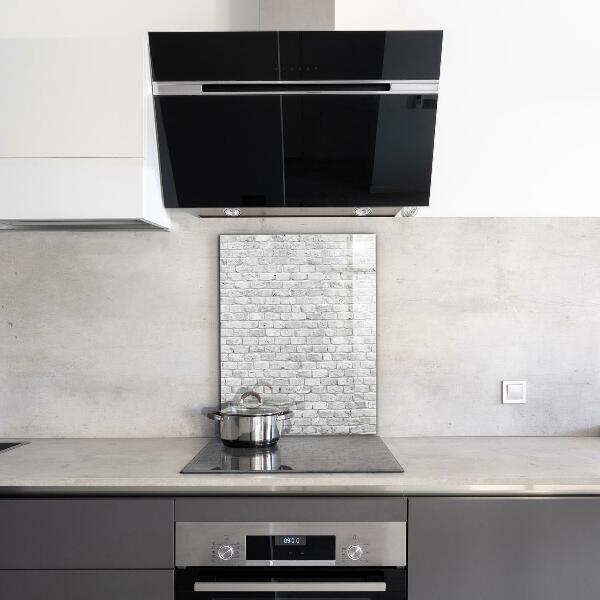 Oven splashback Gray brick natural stone