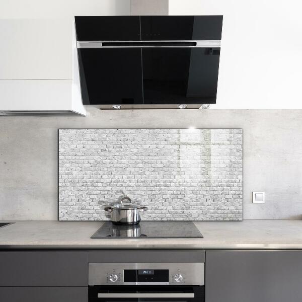 Oven splashback Gray brick natural stone