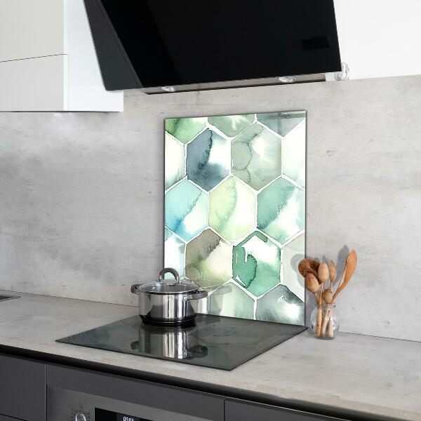 Hob splashback Watercolor geometric patterns