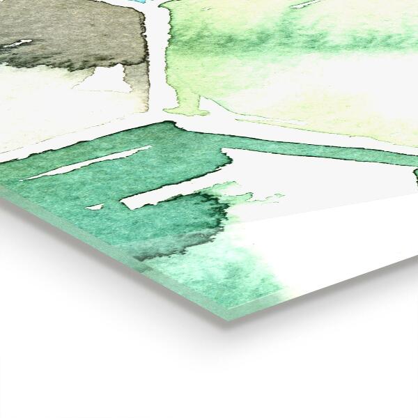 Hob splashback Watercolor geometric patterns