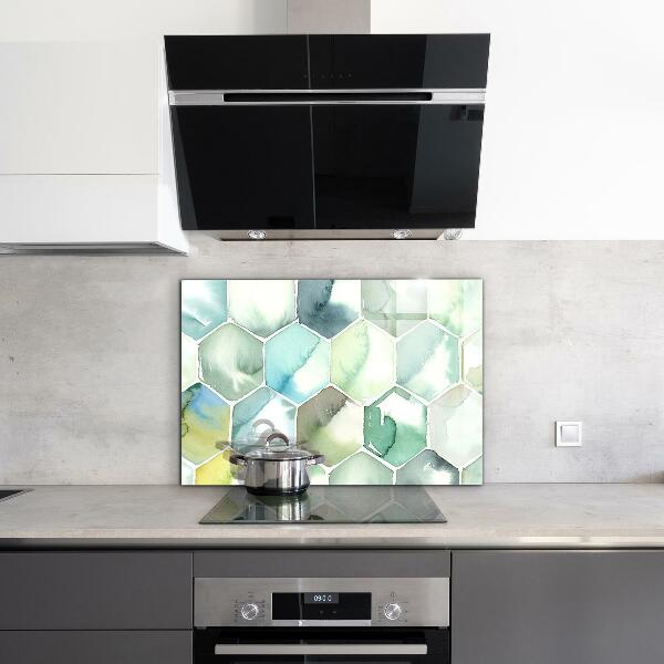 Hob splashback Watercolor geometric patterns