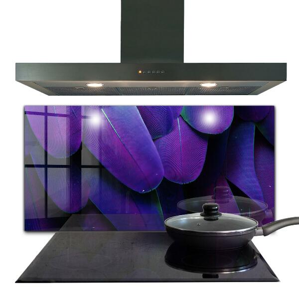 Oven splashback Exotic bird feathers