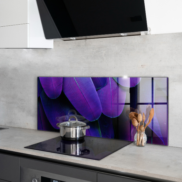 Oven splashback Exotic bird feathers