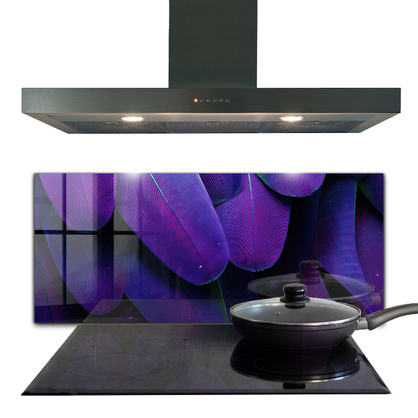 Oven splashback Exotic bird feathers