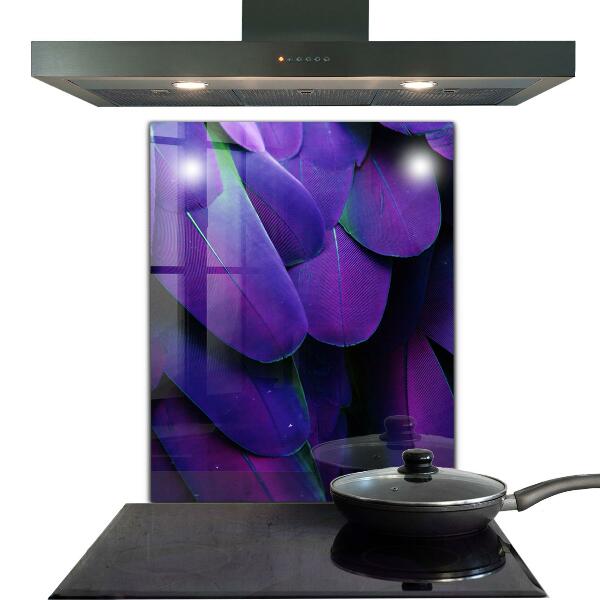 Oven splashback Exotic bird feathers