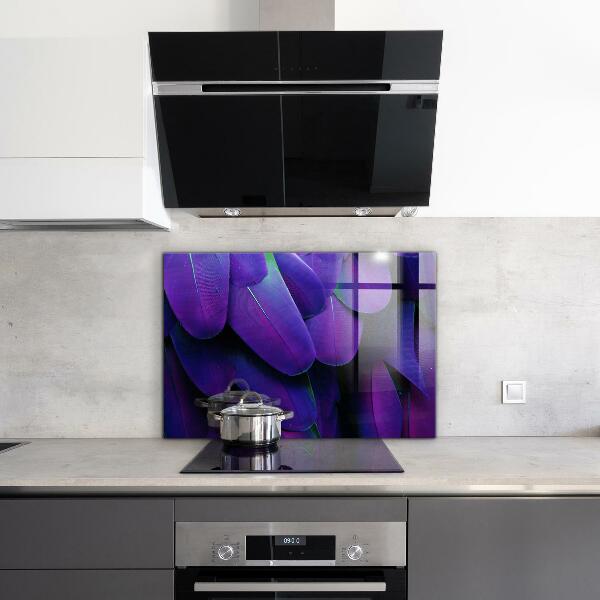 Oven splashback Exotic bird feathers