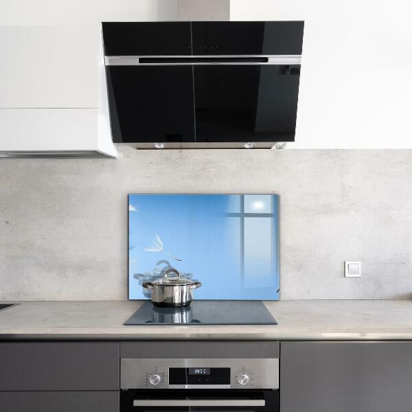 Kitchen glass panel Delicate dandelions