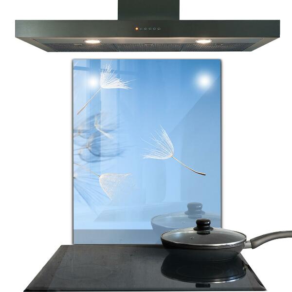 Kitchen glass panel Delicate dandelions
