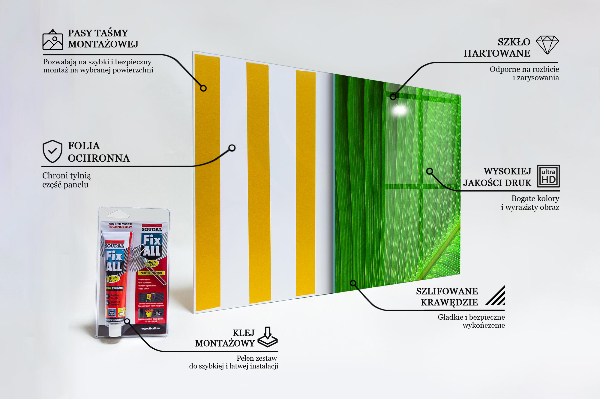 Kitchen glass panel Tropical palm leaf