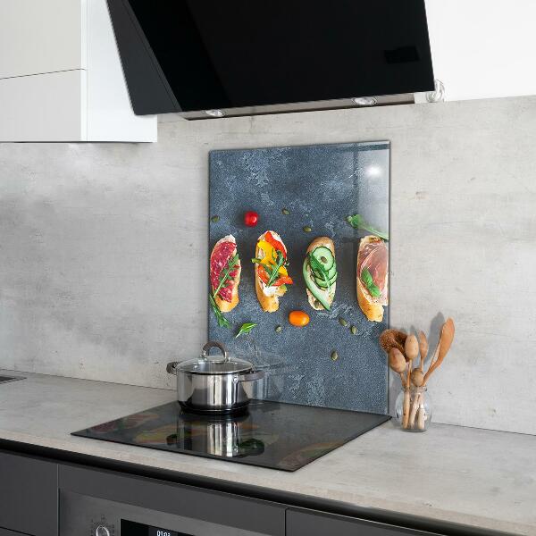 Kitchen wall panels Appetizers appetizing sandwiches