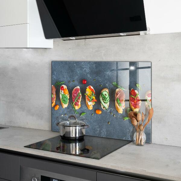 Kitchen wall panels Appetizers appetizing sandwiches