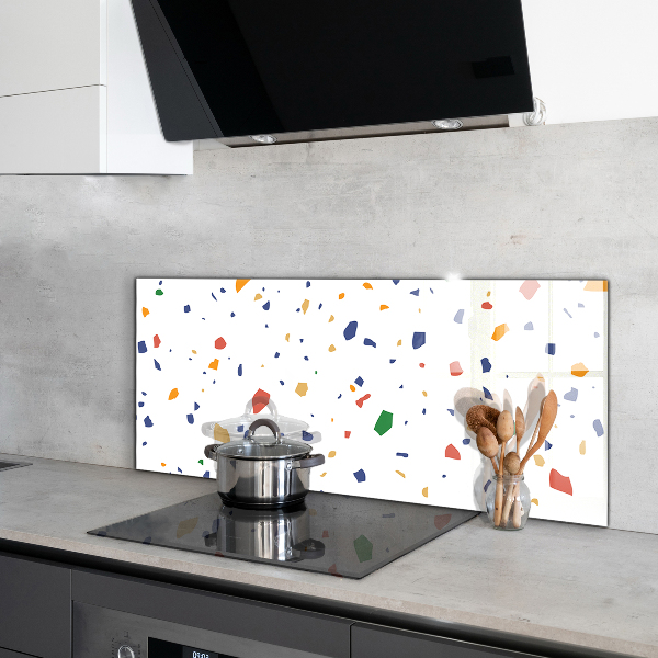 Kitchen glass panel Terrazzo terrazzo pebbles