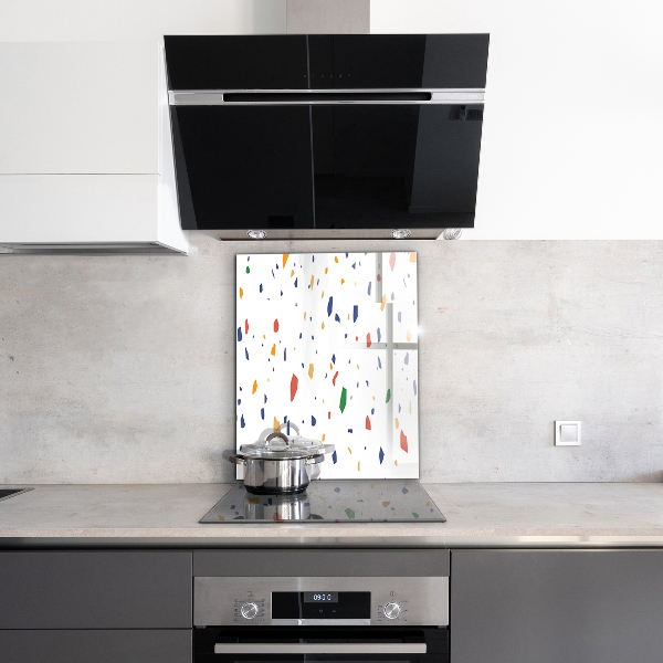 Kitchen glass panel Terrazzo terrazzo pebbles