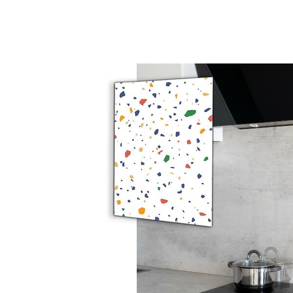 Kitchen glass panel Terrazzo terrazzo pebbles