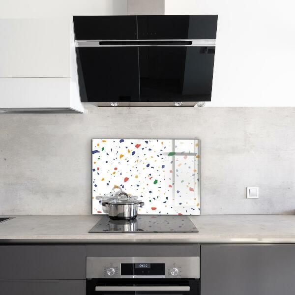 Kitchen glass panel Terrazzo terrazzo pebbles