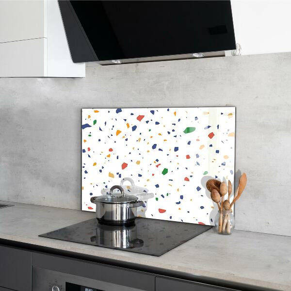 Kitchen glass panel Terrazzo terrazzo pebbles