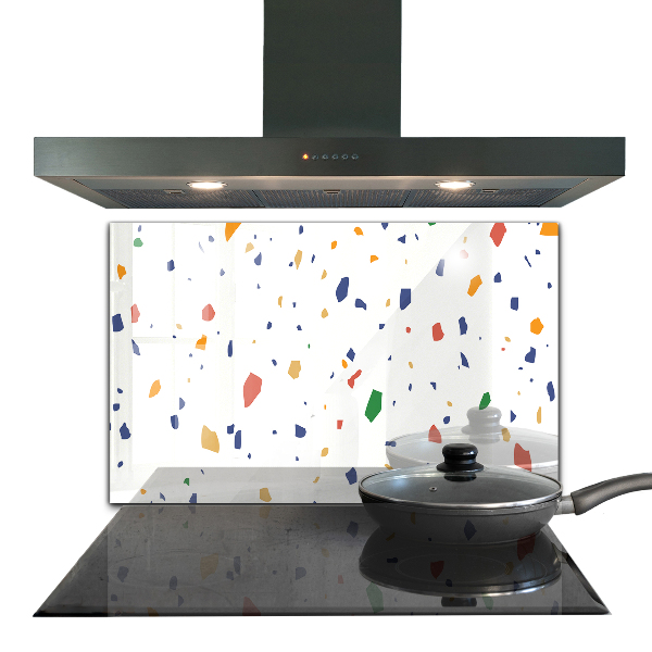 Kitchen glass panel Terrazzo terrazzo pebbles