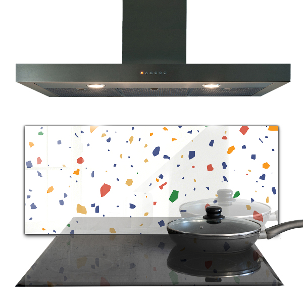 Kitchen glass panel Terrazzo terrazzo pebbles