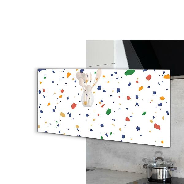 Kitchen glass panel Terrazzo terrazzo pebbles