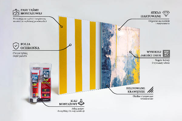 Kitchen wall panels Abstract colorful paint