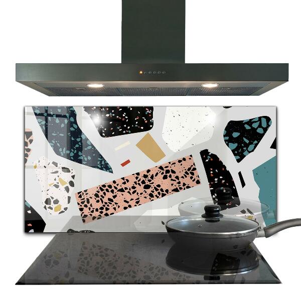 Kitchen glass panel Terrazzo terrazzo granite