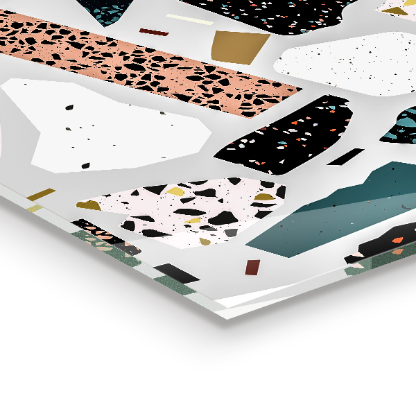 Kitchen glass panel Terrazzo terrazzo granite