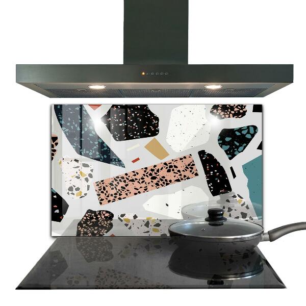 Kitchen glass panel Terrazzo terrazzo granite