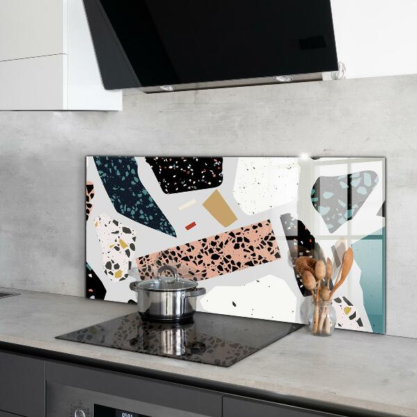 Kitchen glass panel Terrazzo terrazzo granite