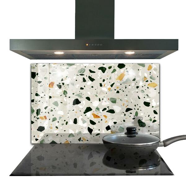 Kitchen glass panel Terrazzo natural stone