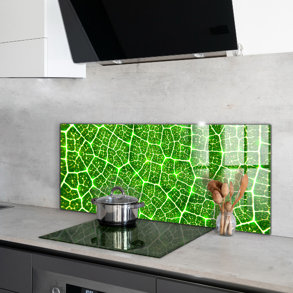 Kitchen glass panel The power of green botany