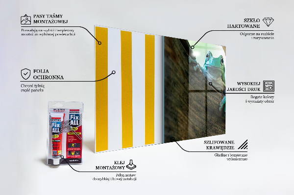 Kitchen wall panels African frog portrait