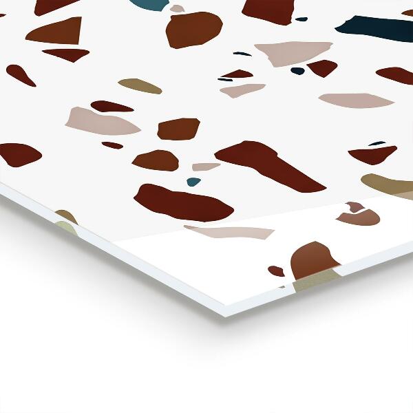 Kitchen glass panel Terrazzo stone