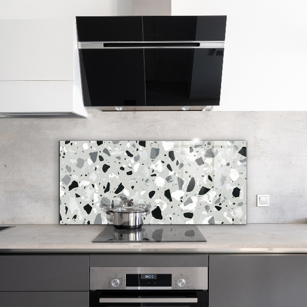 Kitchen glass panel Terrazzo terrazzo texture
