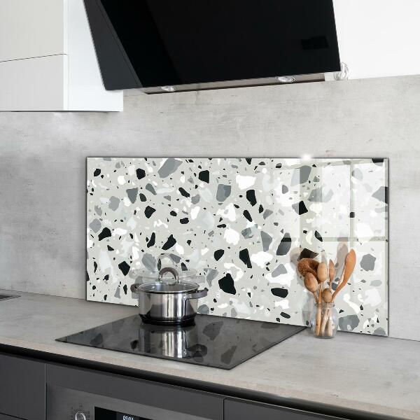 Kitchen glass panel Terrazzo terrazzo texture
