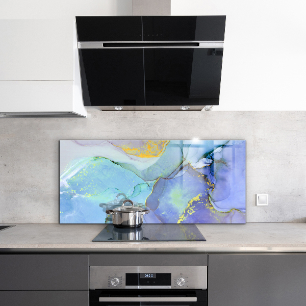 Hob splashback Blue energy abstraction