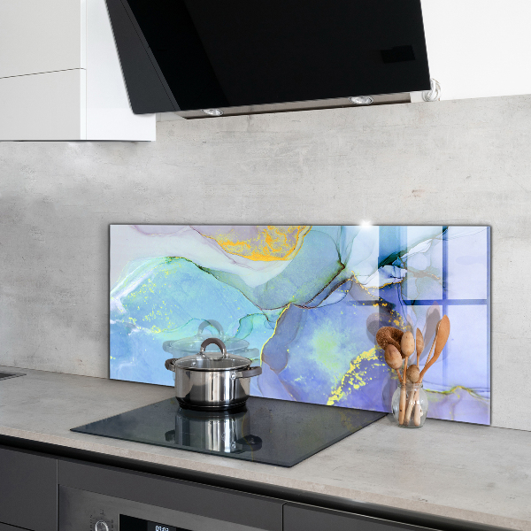 Hob splashback Blue energy abstraction