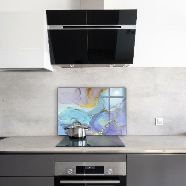 Hob splashback Blue energy abstraction